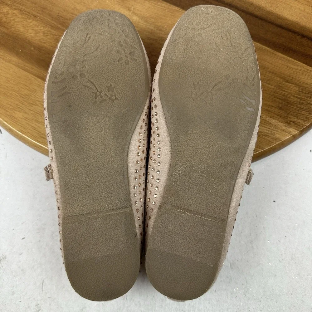 New Big‎ Kids Girls Dolce Vita Beckler Pink Faux Suede Mary Jane Flats Size 2 Y